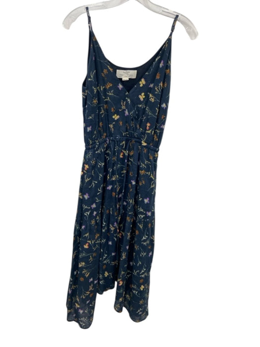 Birds of Paradis Size XS Blue, Yellow, Multi Cotton Blend Spaghetti Strap Dress Blue, Yellow, Multi / XS