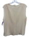 Akris Size 14 Cream White Silk Sleeveless Ruffle Detail Snap Closure Top Cream White / 14