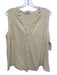 Akris Size 14 Cream White Silk Sleeveless Ruffle Detail Snap Closure Top Cream White / 14