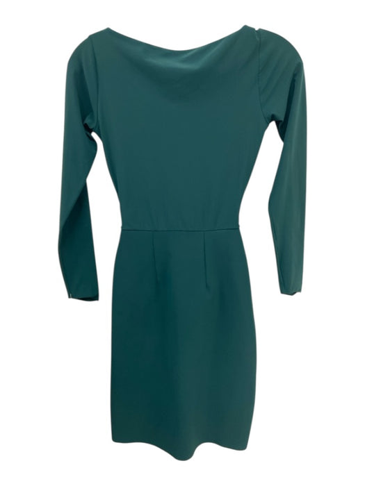 La Petite Robe Chiara Boni Size 39 Dark Green Rayon 3/4 Sleeve Draped Dress Dark Green / 39