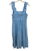 Lake Size M Light Blue Cotton Sleeveless Swiss Dot Ruffle Detail Maxi Dress Light Blue / M