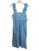 Lake Size M Light Blue Cotton Sleeveless Swiss Dot Ruffle Detail Maxi Dress Light Blue / M