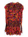 Farm Size M Purple, Red, Multi Viscose Long Balloon Sleeve Hearts Mini Dress Purple, Red, Multi / M