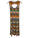 Daily Practice Size M Beige & Multi Viscose Blend Knit Variegated Stripes Dress Beige & Multi / M