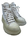 Alexander McQueen Shoe Size 36.5 White & Clear Mesh Platform Lace Up Booties White & Clear / 36.5