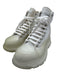 Alexander McQueen Shoe Size 36.5 White & Clear Mesh Platform Lace Up Booties White & Clear / 36.5