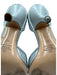 Valentino Shoe Size 37 Silver Satin Peep Toe Crystal Embellishments Pumps Silver / 37