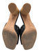 Veronica Beard Shoe Size 9 Black Leather Wood Block Heel Woven Mule Sandals Black / 9