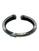 Alexis Bittar Blue & Silver Lucite Rhinestone Iridescent Hinge Closure Bracelet Blue & Silver