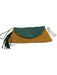 Mar Y Sol Green & Yellow Raffia Tassel Flap Bag Green & Yellow / Small