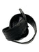 No Brand Black Leather Ostrich Embossed Coated Buckle Bamboo Detail Belts Black / XS