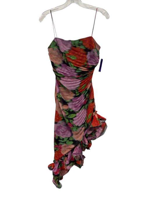 Ungaro Size Estimated Size Small Purple, Orange, Green Polyester Floral Dress Purple, Orange, Green / Estimated Size Small