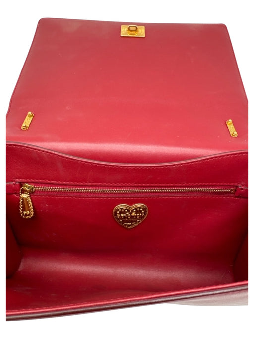 Dolce & Gabbana Deep Red Leather Quilted GHW Flap Chain Bag Deep Red / Medium