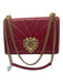 Dolce & Gabbana Deep Red Leather Quilted GHW Flap Chain Bag Deep Red / Medium