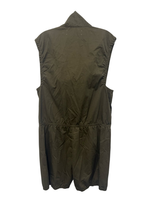 Marni Size 38 Army Green Cotton Zipper Detail Sleeveless Romper Army Green / 38