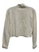 Helmut Lang Size S Off White Merino Wool Mock Neck Cropped Long Sleeve Top Off White / S