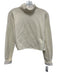 Helmut Lang Size S Off White Merino Wool Mock Neck Cropped Long Sleeve Top Off White / S
