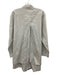 Acne Size 36 Light Gray Cotton Half Button Open Back Collared Long Sleeve Dress Light Gray / 36