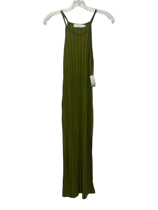Jonathan Simkhai Size S Green Tencel Ribbed Sleeveless Maxi Dress Green / S