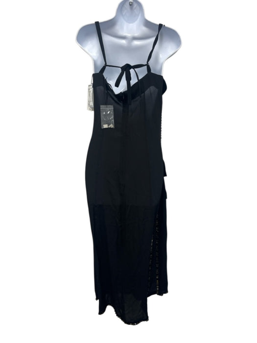 Proenza Schouler Size 6 Black & Gold Silk Pockets Jeweled Sleeveless Dress Black & Gold / 6