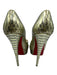 Christian Louboutin Shoe Size 38.5 Green Mix Leather Python Platform Pumps Green Mix / 38.5