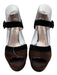 Prada Shoe Size 40 Brown & Black Suede Color Block Peep Toe Ankle Strap Pumps Brown & Black / 40