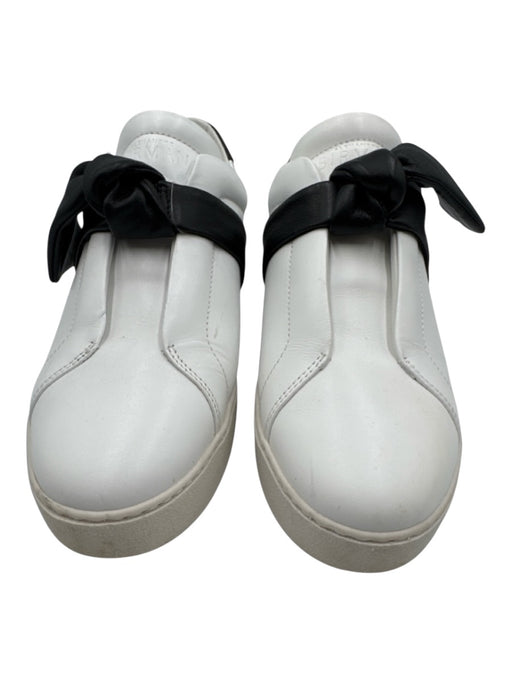 Alexandre Birman Shoe Size 40 White & Black Leather Low Top Laceless Sneakers White & Black / 40