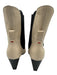 aeyde Shoe Size 36 Cream & Black Leather Pointed Toe Kitten Heel Ankle Booties Cream & Black / 36