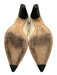 aeyde Shoe Size 36 Cream & Black Leather Pointed Toe Kitten Heel Ankle Booties Cream & Black / 36