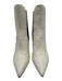 aeyde Shoe Size 36 Cream & Black Leather Pointed Toe Kitten Heel Ankle Booties Cream & Black / 36