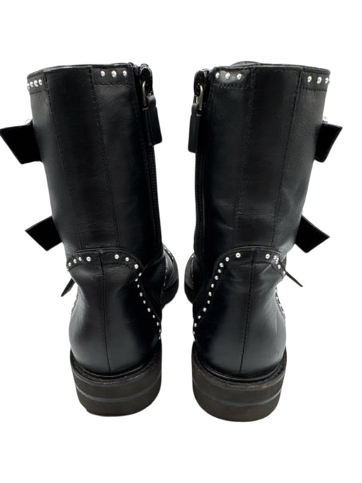 Stuart Weitzman Shoe Size 8 Black Leather Silver Accents Studded Ankle Booties Black / 8