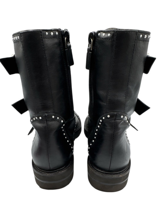 Stuart Weitzman Shoe Size 8 Black Leather Silver Accents Studded Ankle Booties Black / 8