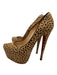 Christian Louboutin Shoe Size 37 Tan & brown Leather Pony Hair Platform Pumps Tan & Brown / 37