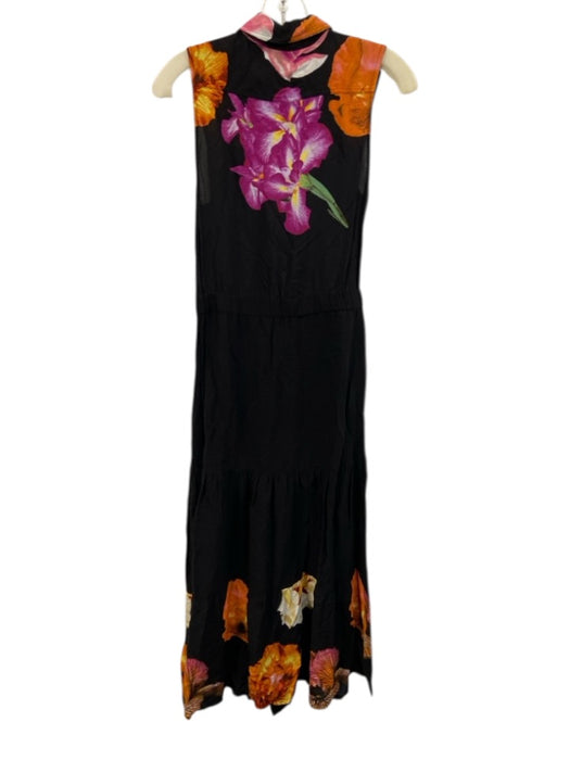 Desigual Size Small Black & Multi Viscose Sleeveless Dress Black & Multi / Small