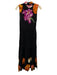 Desigual Size Small Black & Multi Viscose Sleeveless Dress Black & Multi / Small
