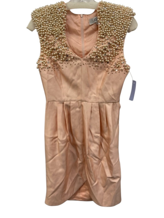 Tibi Size 4 Light Pink Faux Pearls Sleeveless Cap Sleeve Mini Dress Light Pink / 4