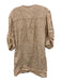 Rhode Size XS Beige & Cream Linen Stripe Lace Up Short Sleeve Dress Beige & Cream / XS