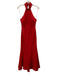 Jarlo Size 6 Red Sleeveless Halter Train Gown Red / 6