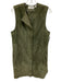 Per Se Size 8 Sage green Leather Suede Snaps Sleeveless Dress Vest Sage green / 8