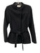 Reiss Size 2 Navy Wool Blend Buttons Sash Blazer Jacket Navy / 2
