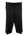 Marni Size 38 Black Wash Wool Blend Cuffed Cropped Pants Black Wash / 38