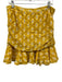 Veronica Beard Size 10 Yellow Print Cotton Blend Floral Ruffles Skirt Yellow Print / 10