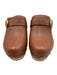 Veronica Beard Shoe Size 8.5 Chestnut Leather Wood Sole Buckle Heel Shoe Clogs Chestnut / 8.5