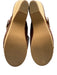 Veronica Beard Shoe Size 8.5 Chestnut Leather Wood Sole Buckle Heel Shoe Clogs Chestnut / 8.5