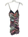 Area Size Est XS Pink & blue Irridescent Metallic Spaghetti Strap Rouched Dress Pink & blue / Est XS
