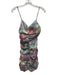 Area Size Est XS Pink & blue Irridescent Metallic Spaghetti Strap Rouched Dress Pink & blue / Est XS