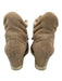 Ash Shoe Size 40 Beige Suede Wedge Lace Up Sneakers Beige / 40