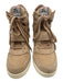 Ash Shoe Size 40 Beige Suede Wedge Lace Up Sneakers Beige / 40