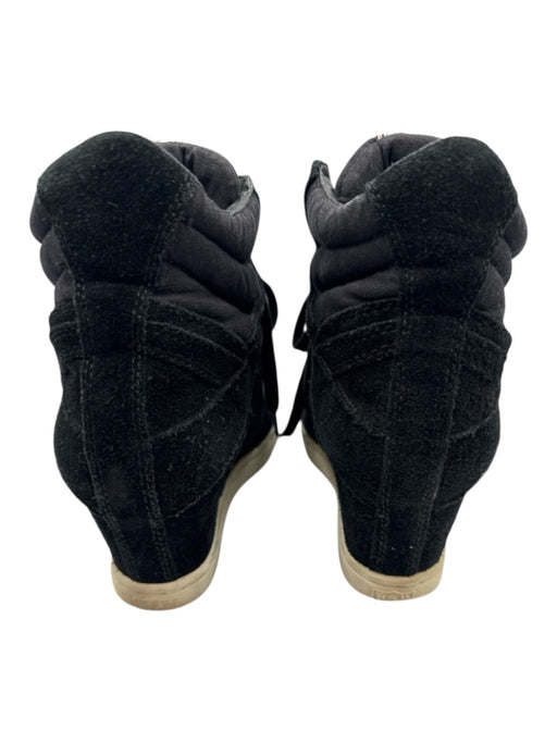 Ash Shoe Size 40 Black Suede Wedge Lace Up Sneakers Black / 40