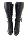 Chanel Shoe Size 34.5 Black Leather Wrap Calf High Heel Attachment Boots Black / 34.5